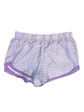 Women’s Purple Gingham Athletic Shorts - XL